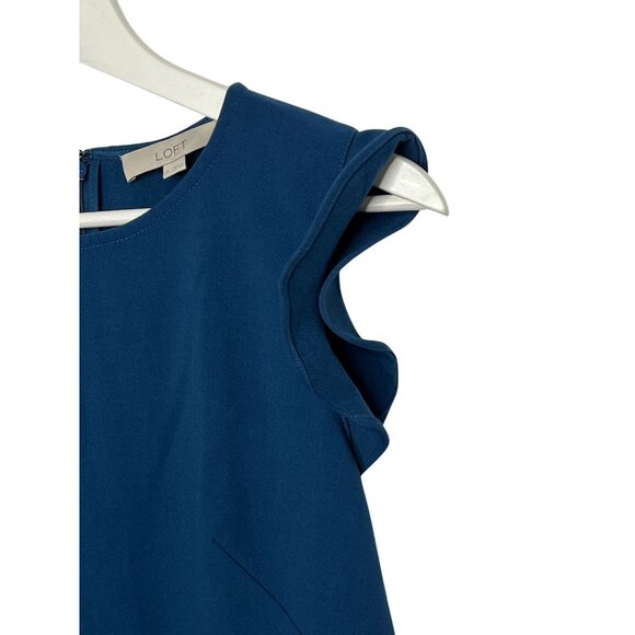 LOFT Blue Sleeveless Dress - Picture 4 of 14